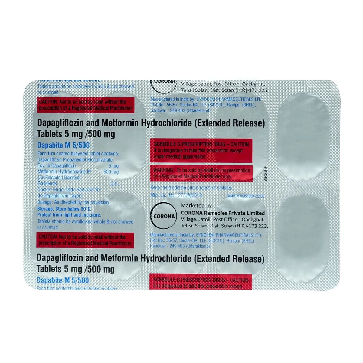 DAPABITE M 5/500 TAB