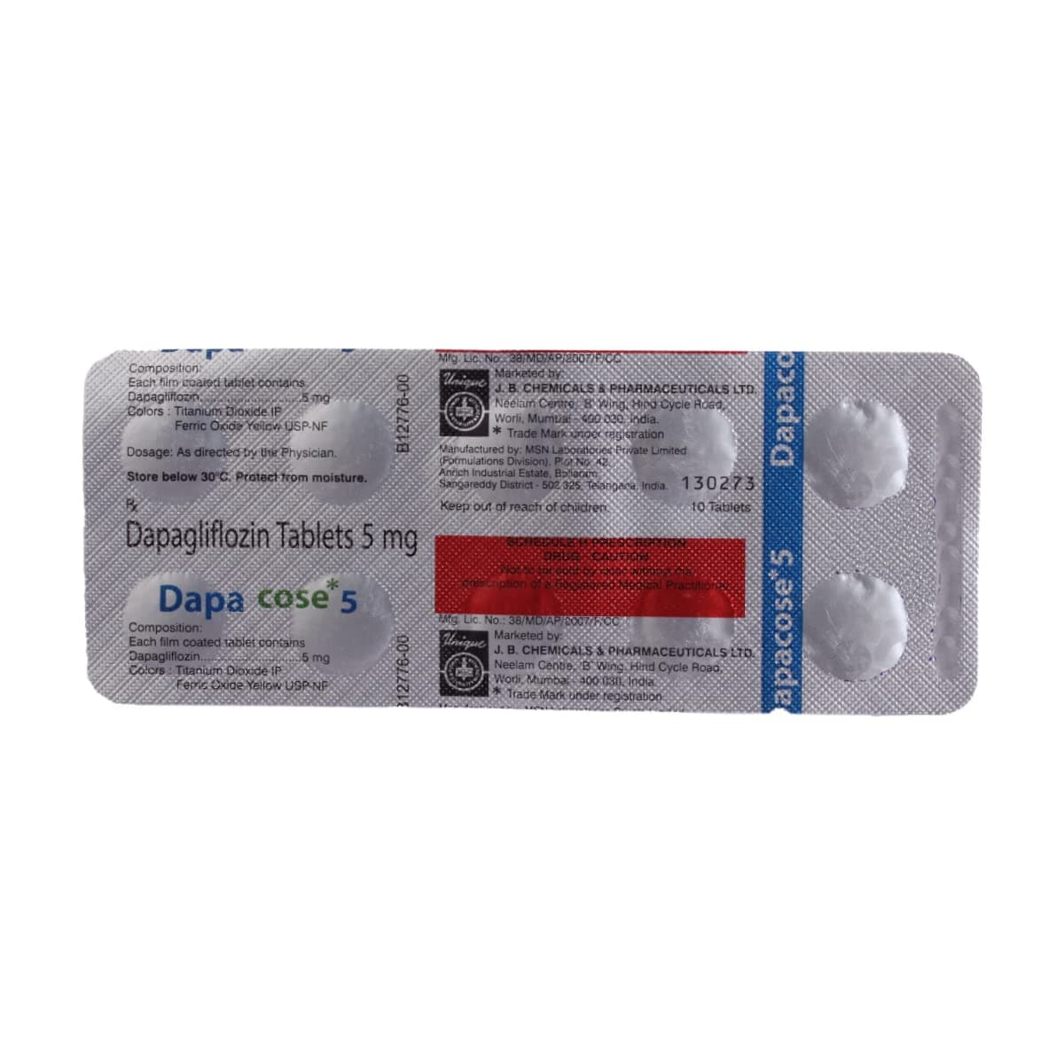 DAPACOSE 5MG TAB