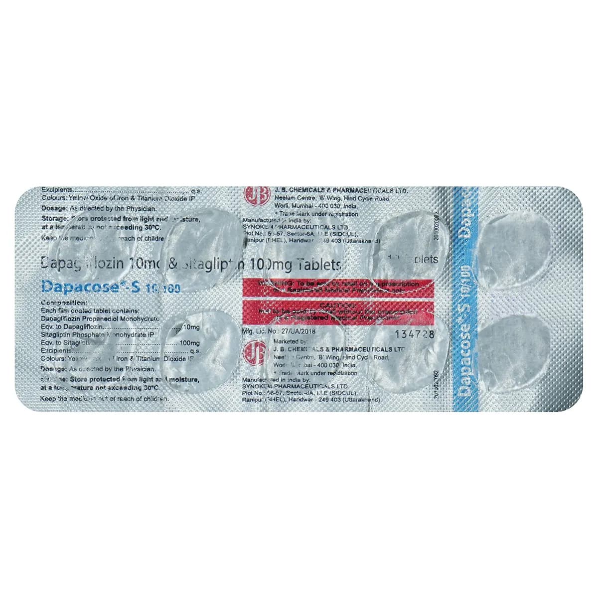 DAPACOSE S 10/100 TAB 10`S
