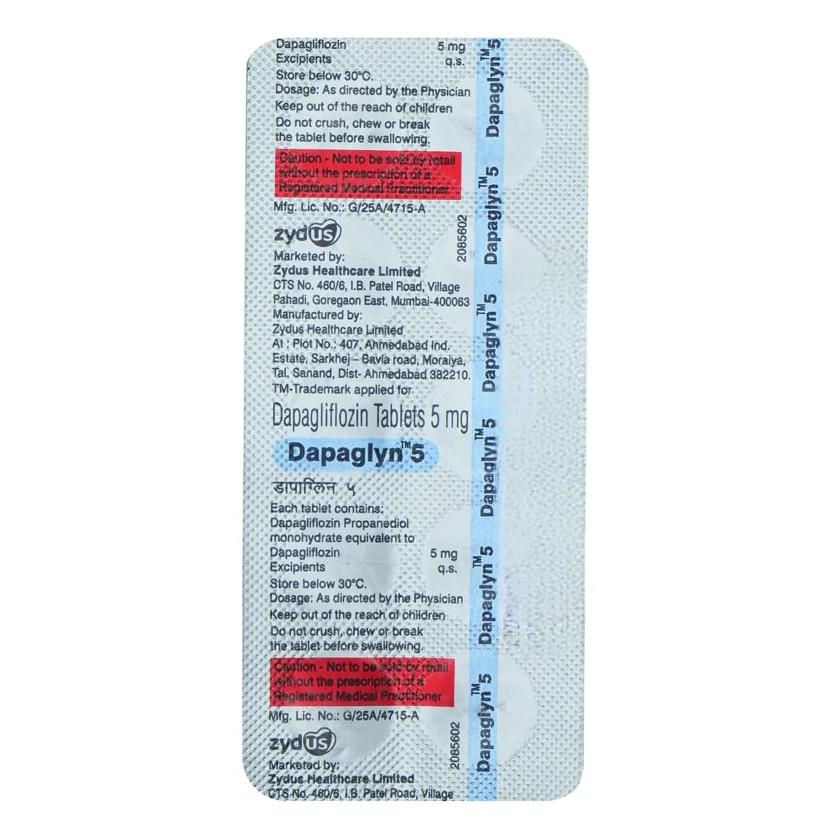 DAPAGLYN 5MG TAB 10S