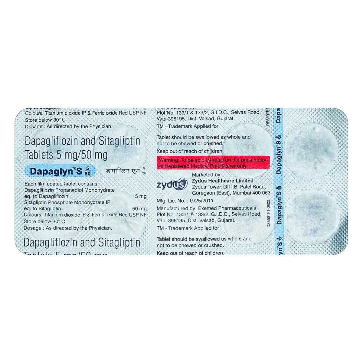 DAPAGLYN S 5/50 TAB 10S