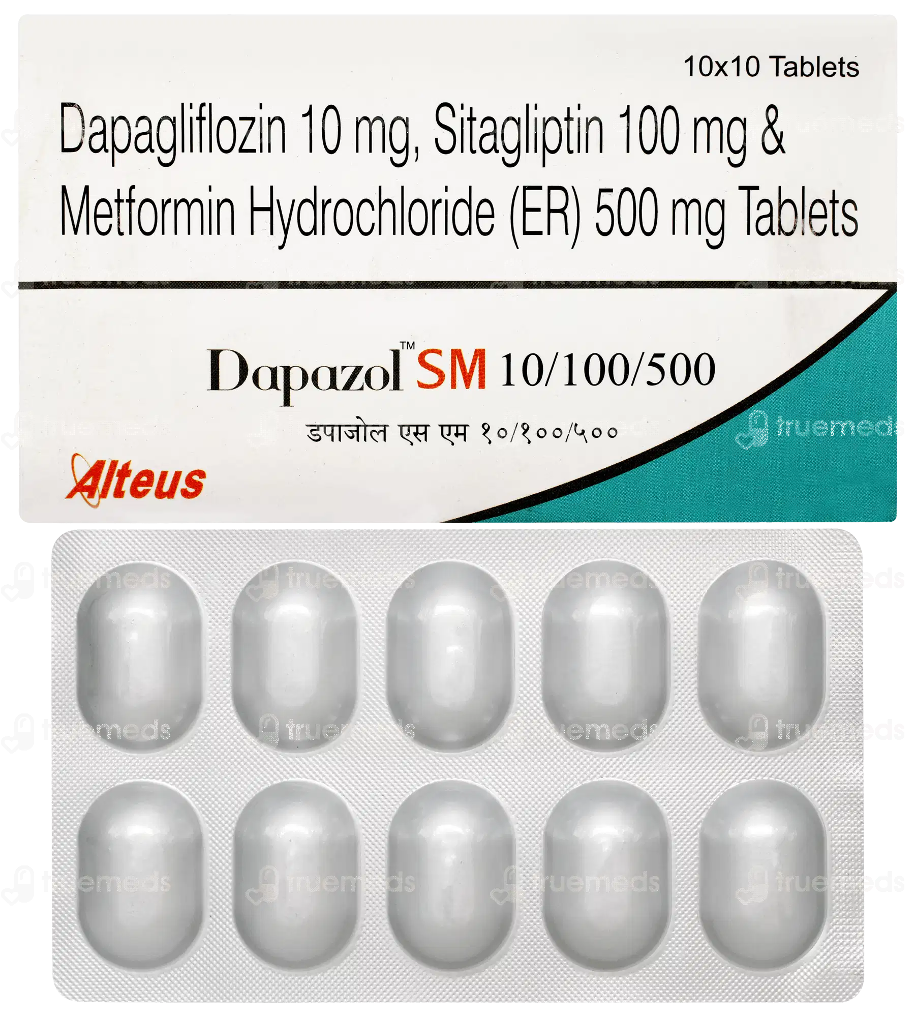 DAPAPEP SM 10/100/500MG TAB 10`S