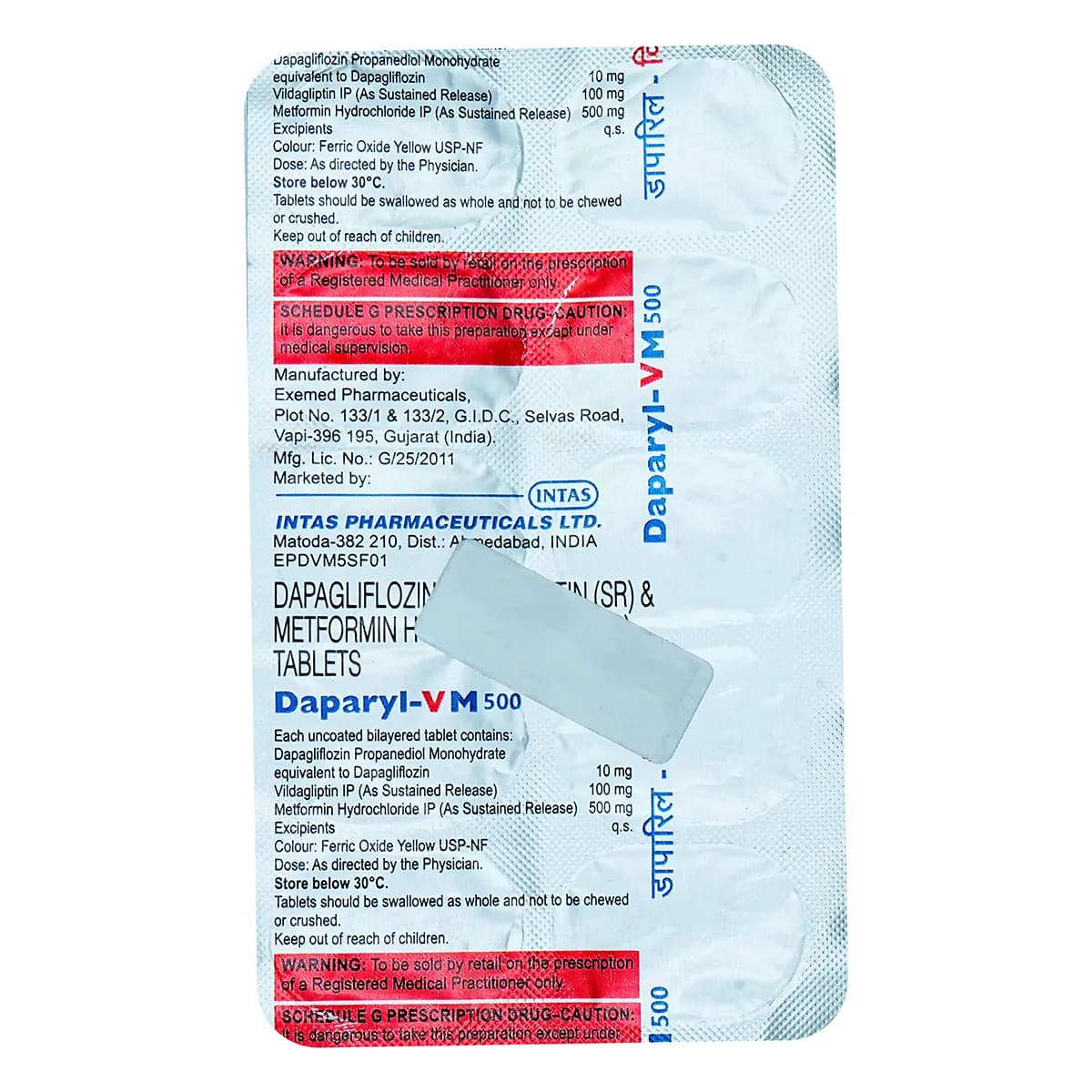 DAPARYL-VM 500 TAB
