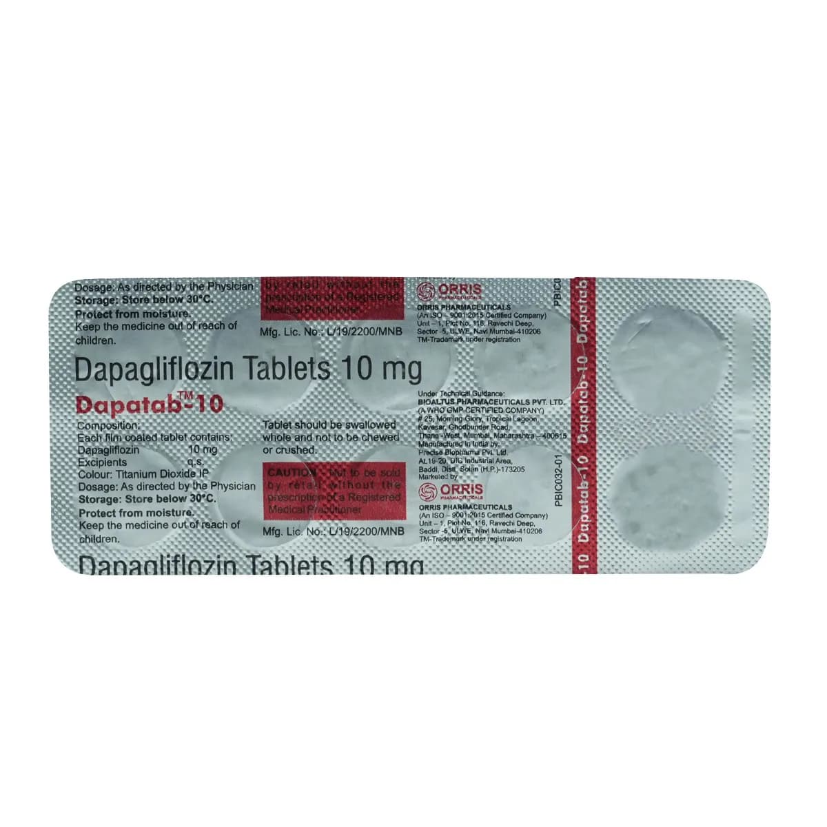 DAPATAB 10MG TAB