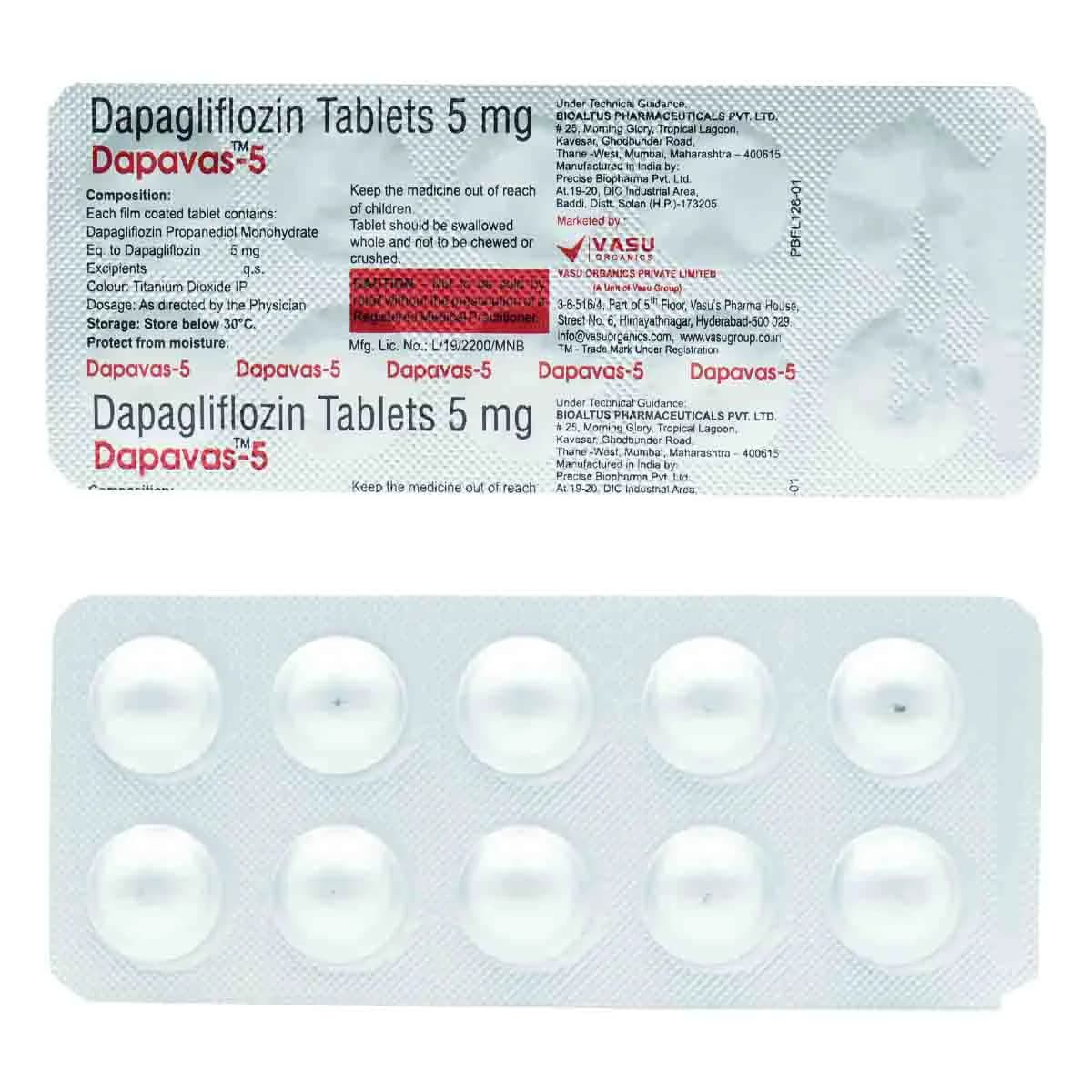 DAPAVERSE S 5/50MG TAB
