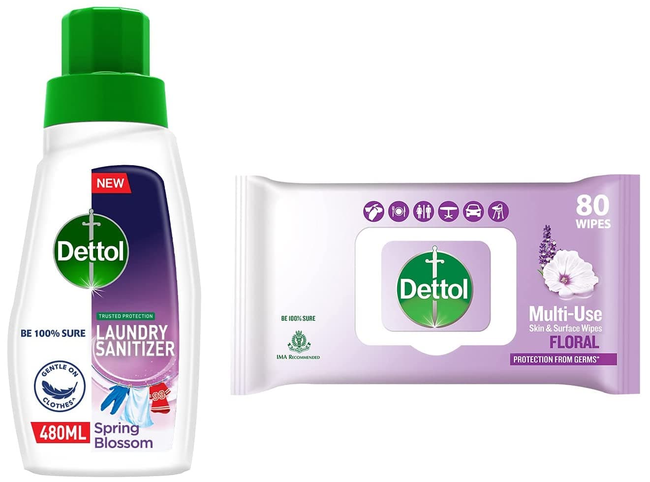 DETTOL WIPES FLORAL 80`S