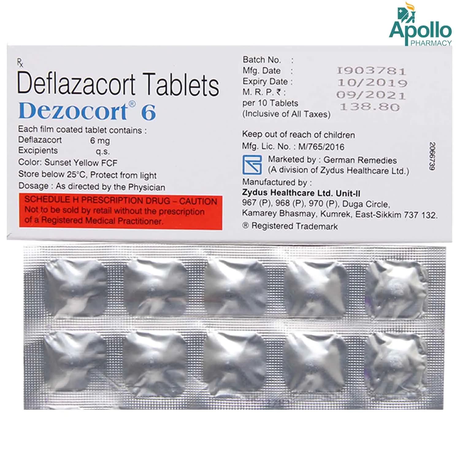 DEZOCORT 6MG TABLETS