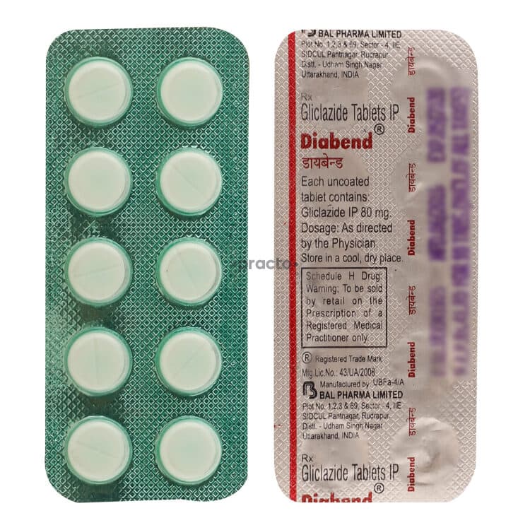 DIABEND 80MG TAB 10`S