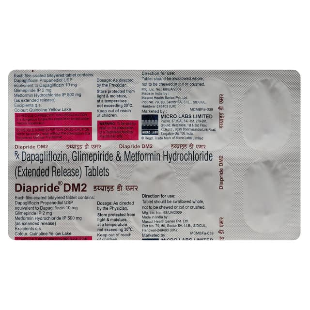 Diapride Dm2 Tab