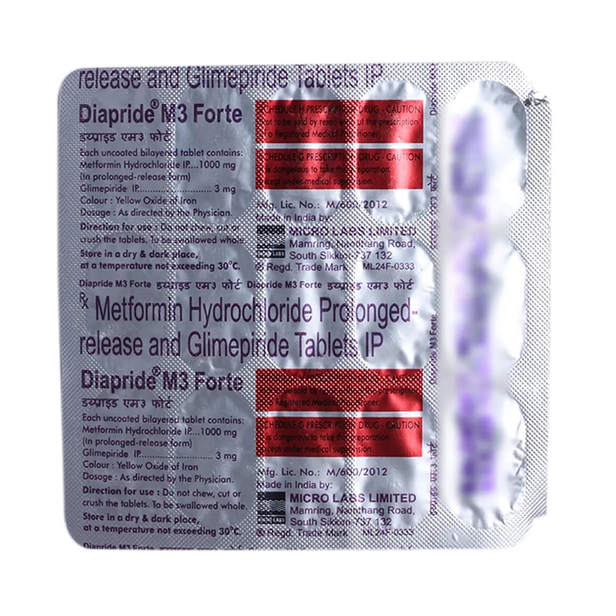 DIAPRIDE M3 TAB 15`S