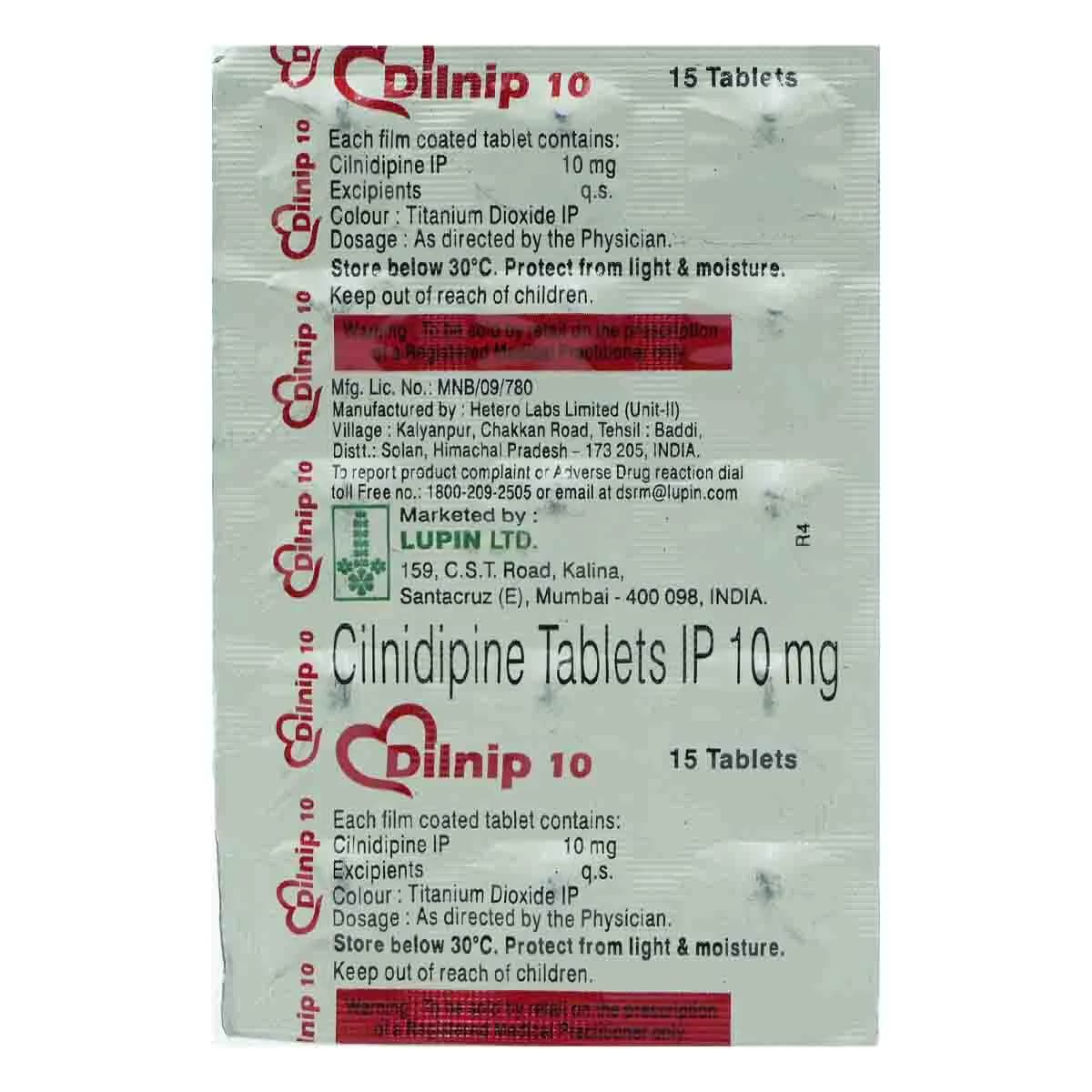 DILNIP-T 10/80MG TAB