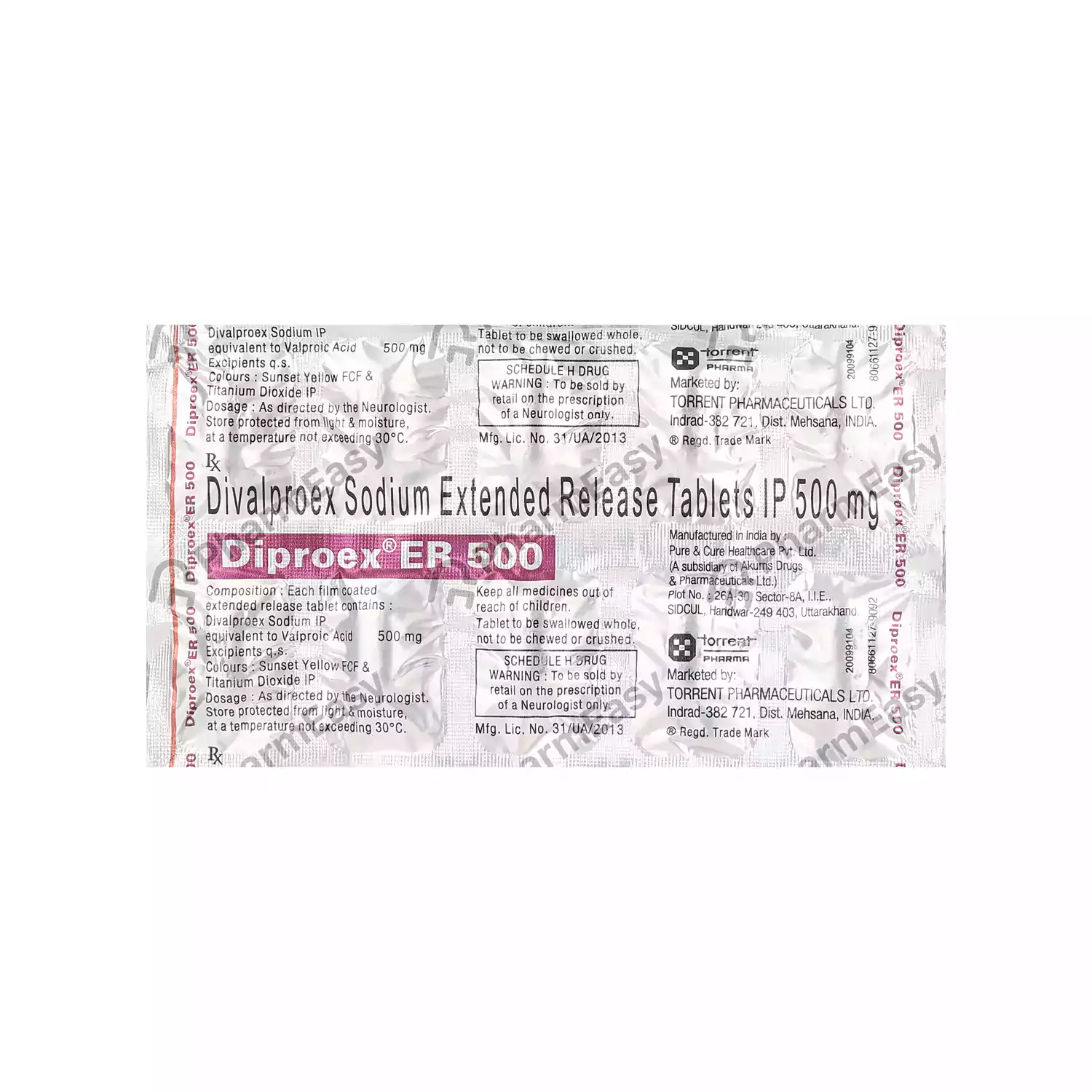 DIPROEX ER 500MG 10`S