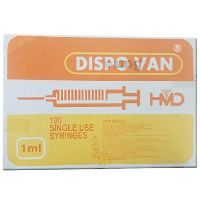Dispovan Syringe (1ml) With Needle (26G)
