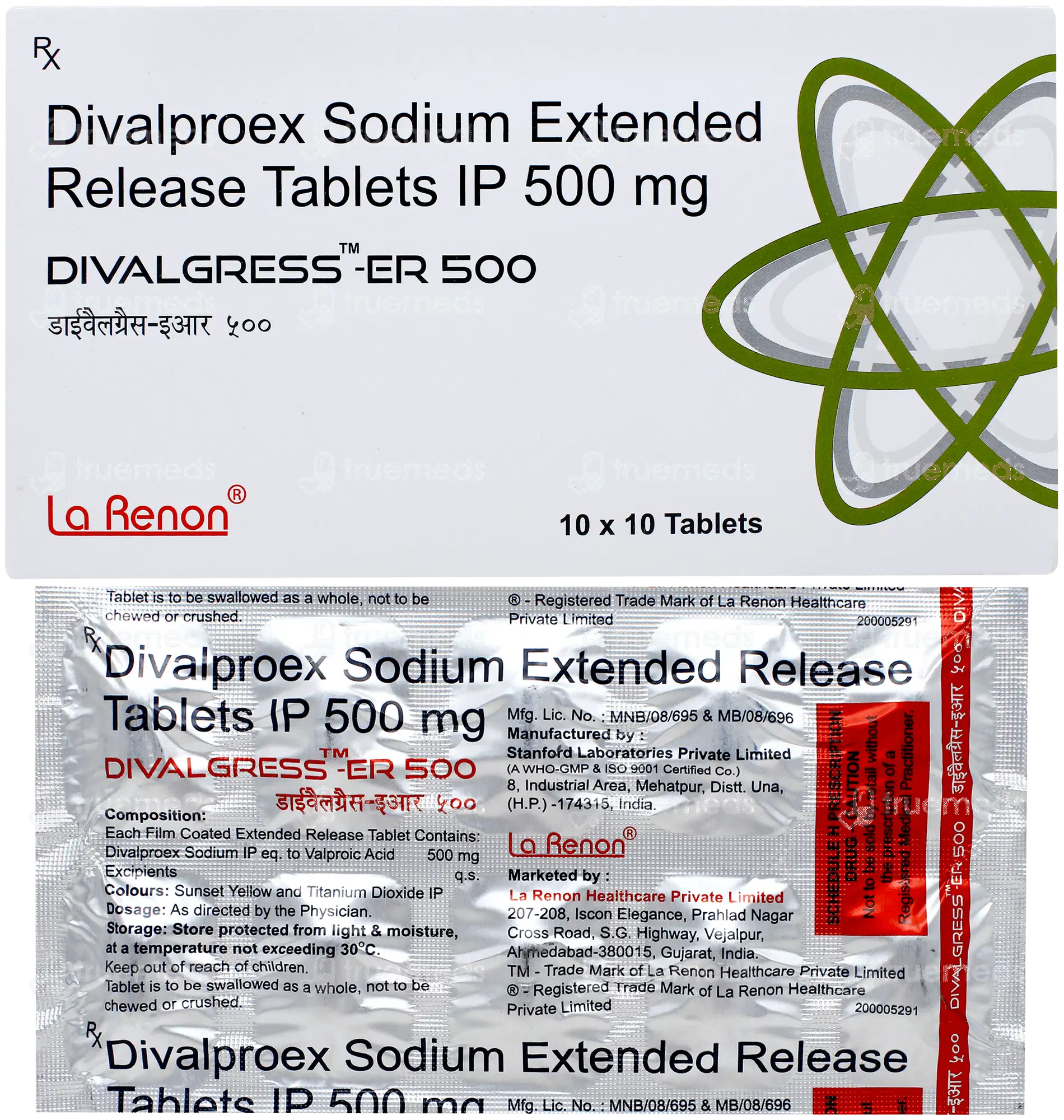 DIVALGRESS ER 500MG TAB