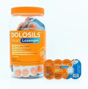 Dolosils Orange Flv Cough Lozenges