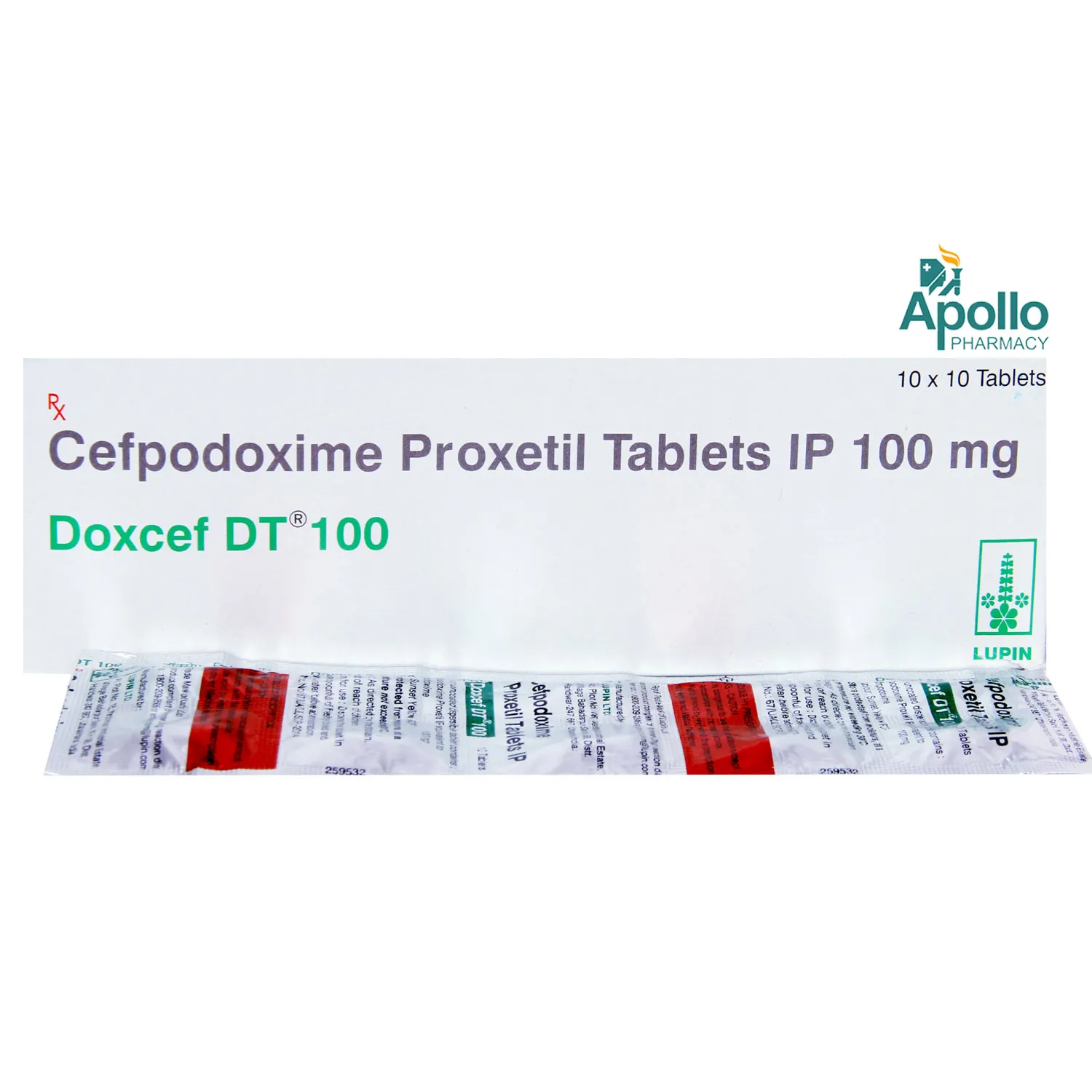DOXCEF 100 DT 10`S