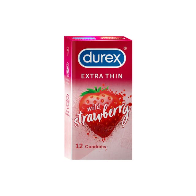 Durex Extra Thin Wild Strawberry Condoms