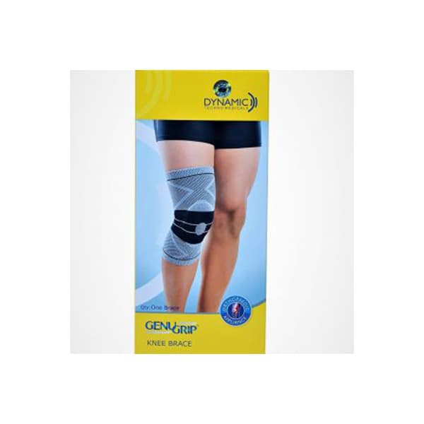 DYNA GENUGRIP KNEE BRACE (GREY) L