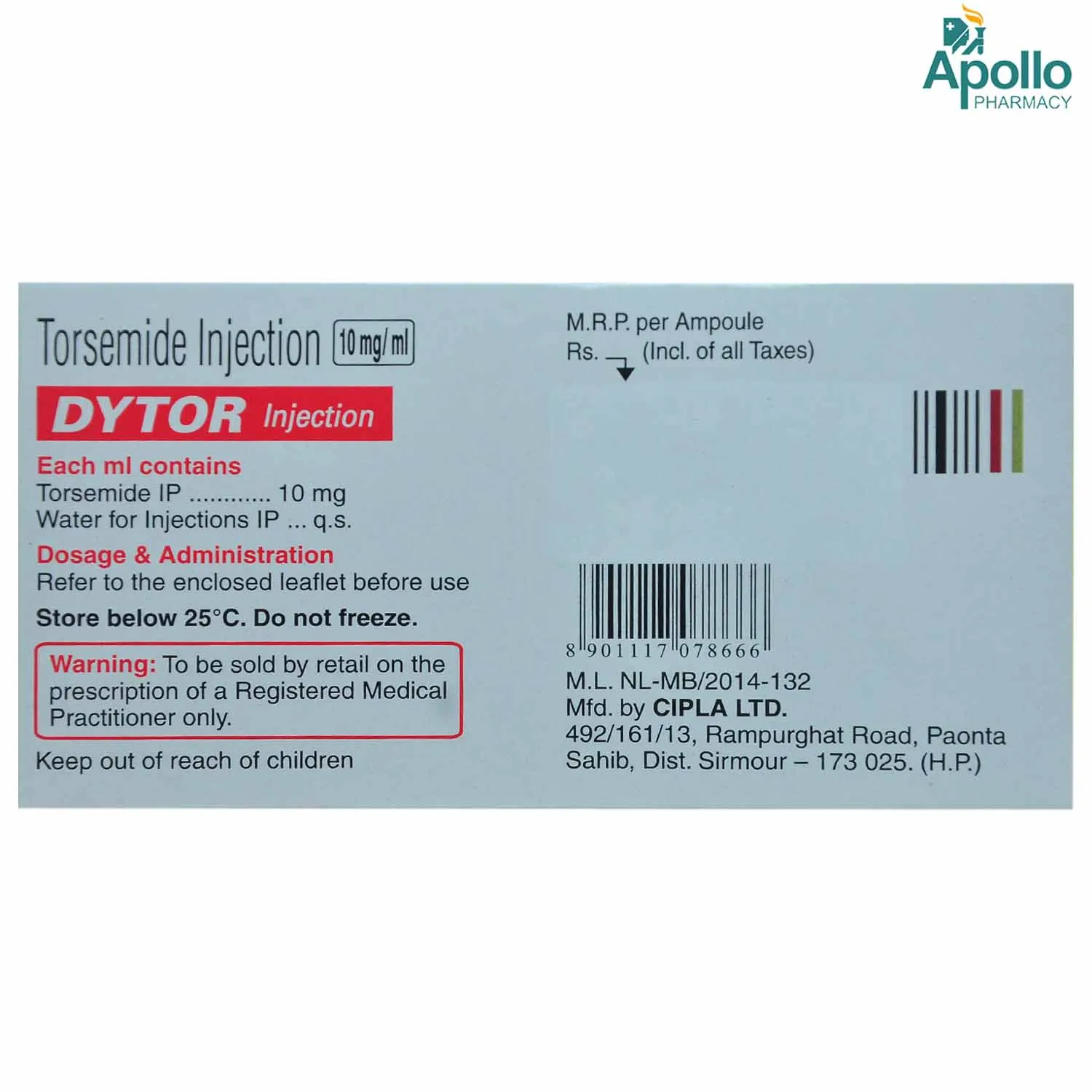 DYTOR INJ 2ML