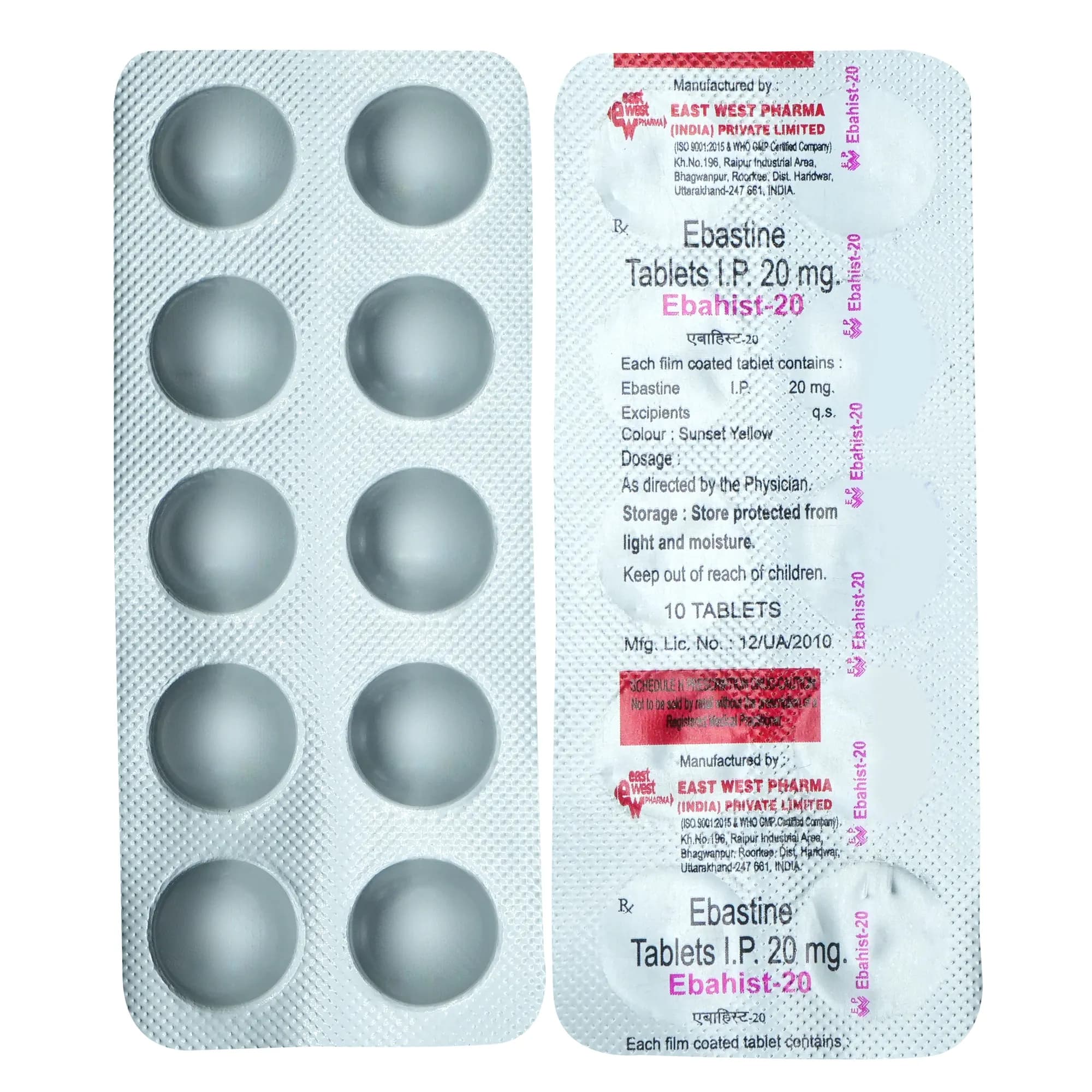 EBAHIST 20MG TAB