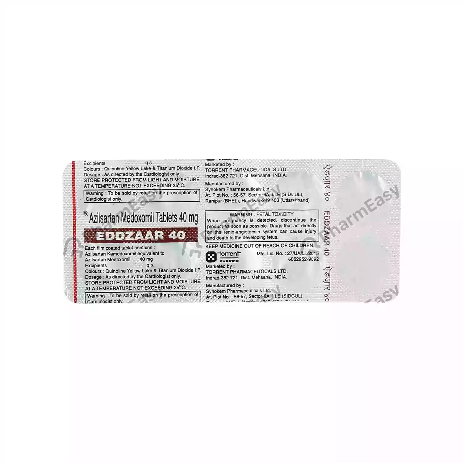 EDDZAAR 40MG TAB