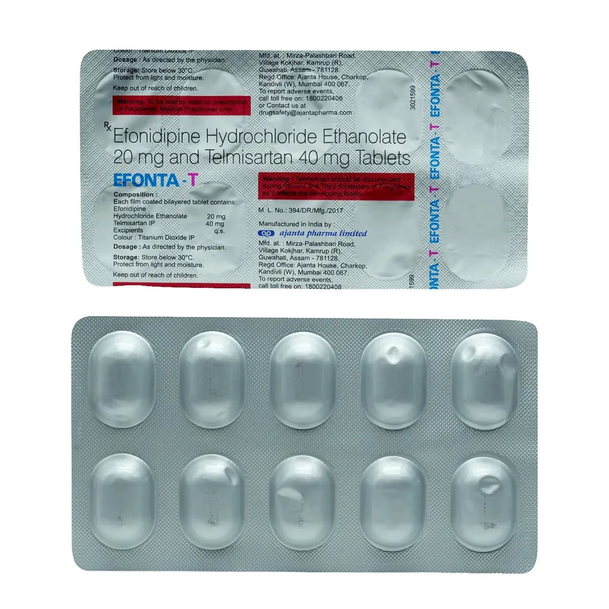 EFONTA-T 20/40MG TAB