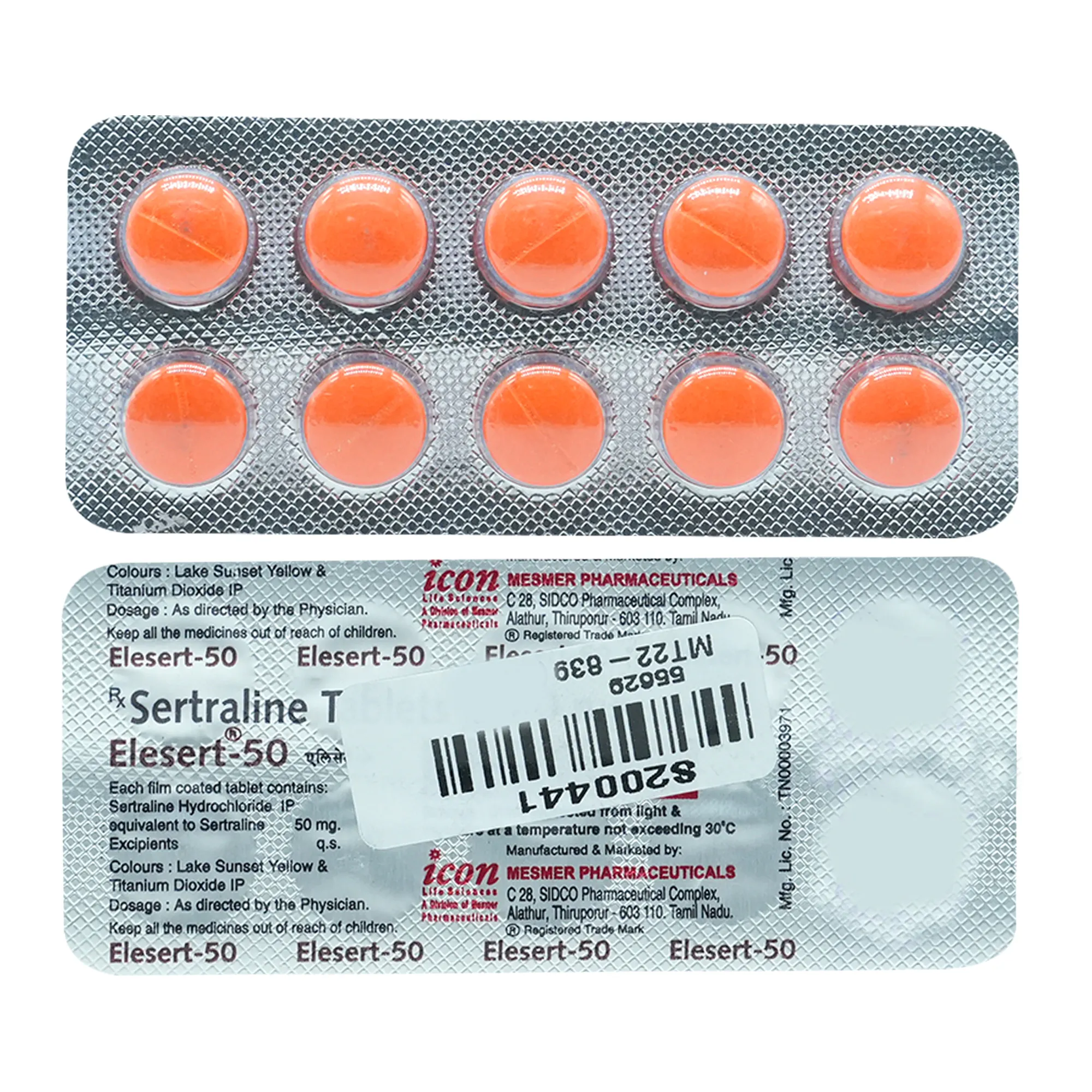 ELESERT 50MG TAB
