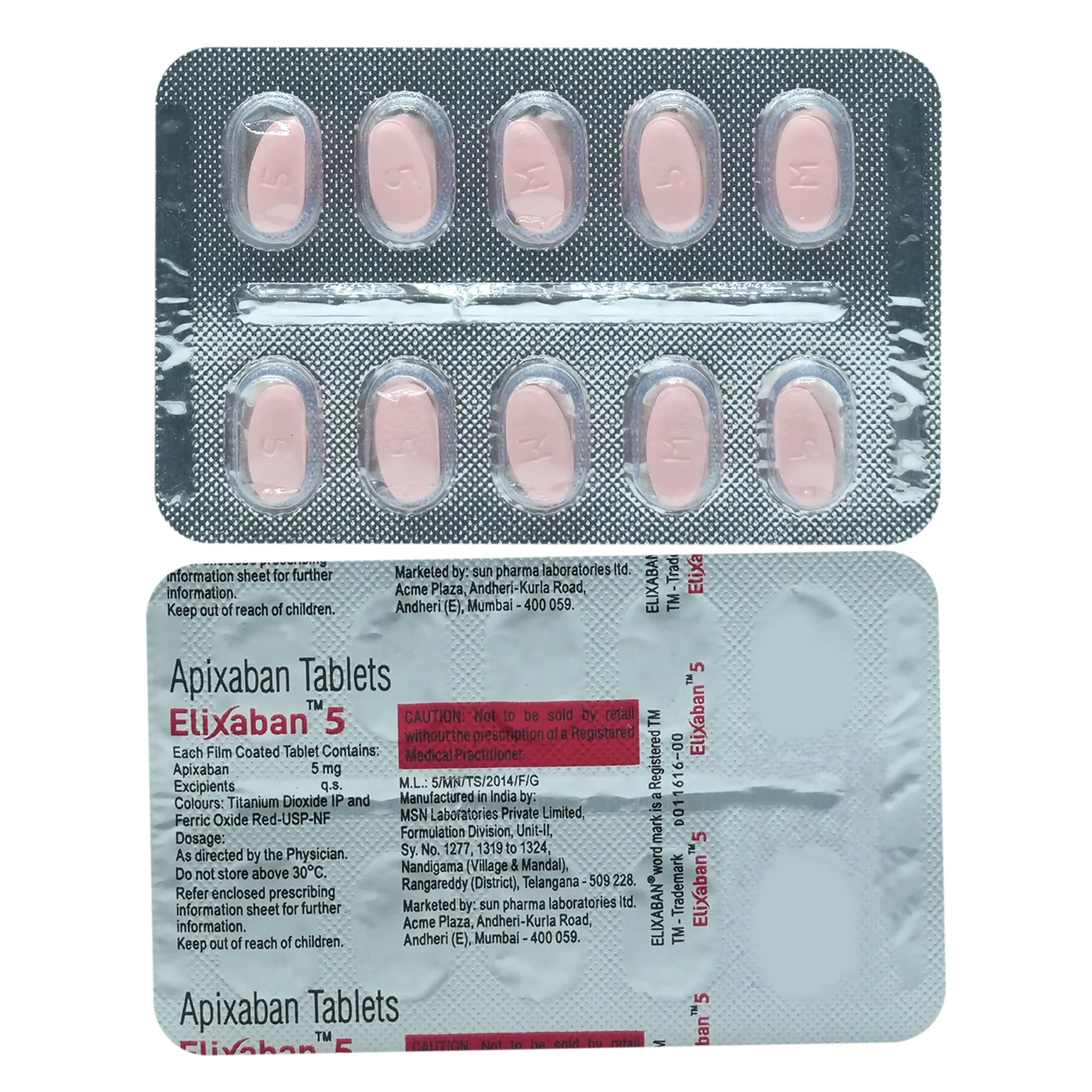 ELIXABAN 5MG TAB