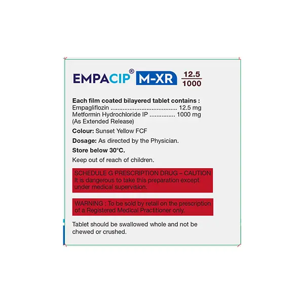 EMPACIP M-XR 12.5/1000MG TAB