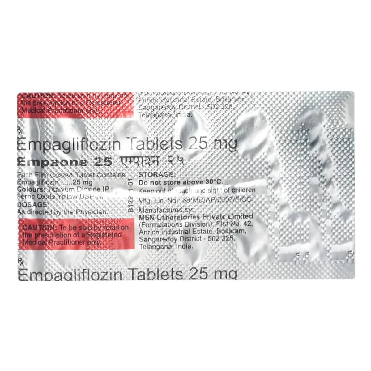 EMPAONE-L 25/5MG TAB