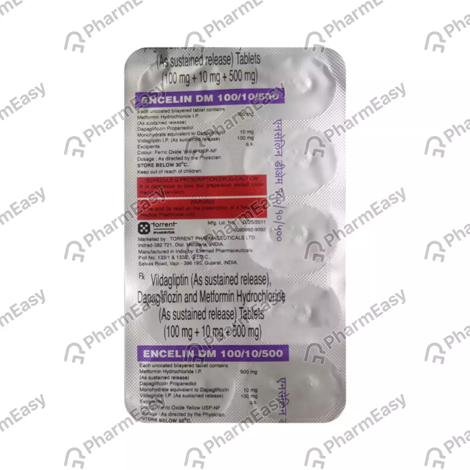 ENCELIN DM/100/10/500 TAB 10`S