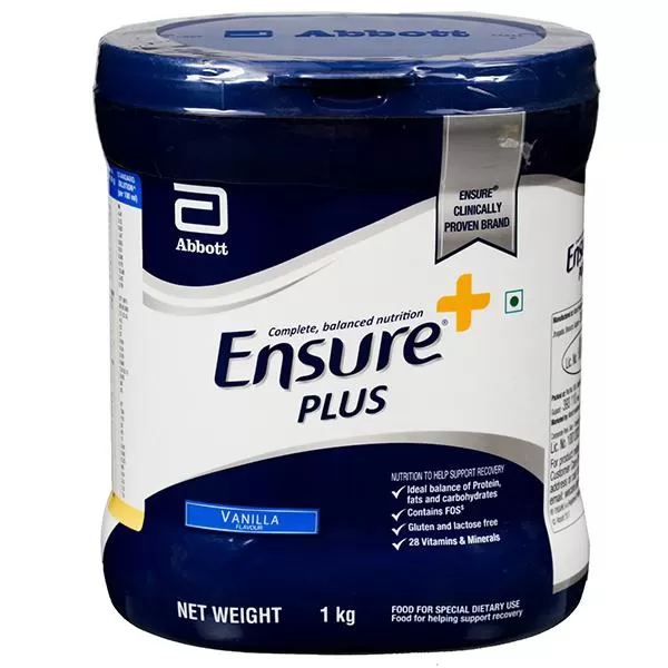 ENSURE PLUS VANILLA 1000GM JAR