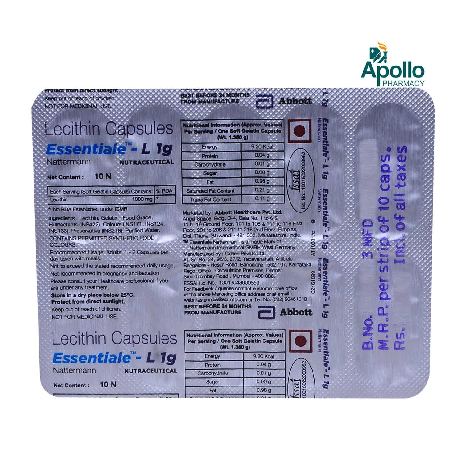 ESSENTIALE L CAP 10`S