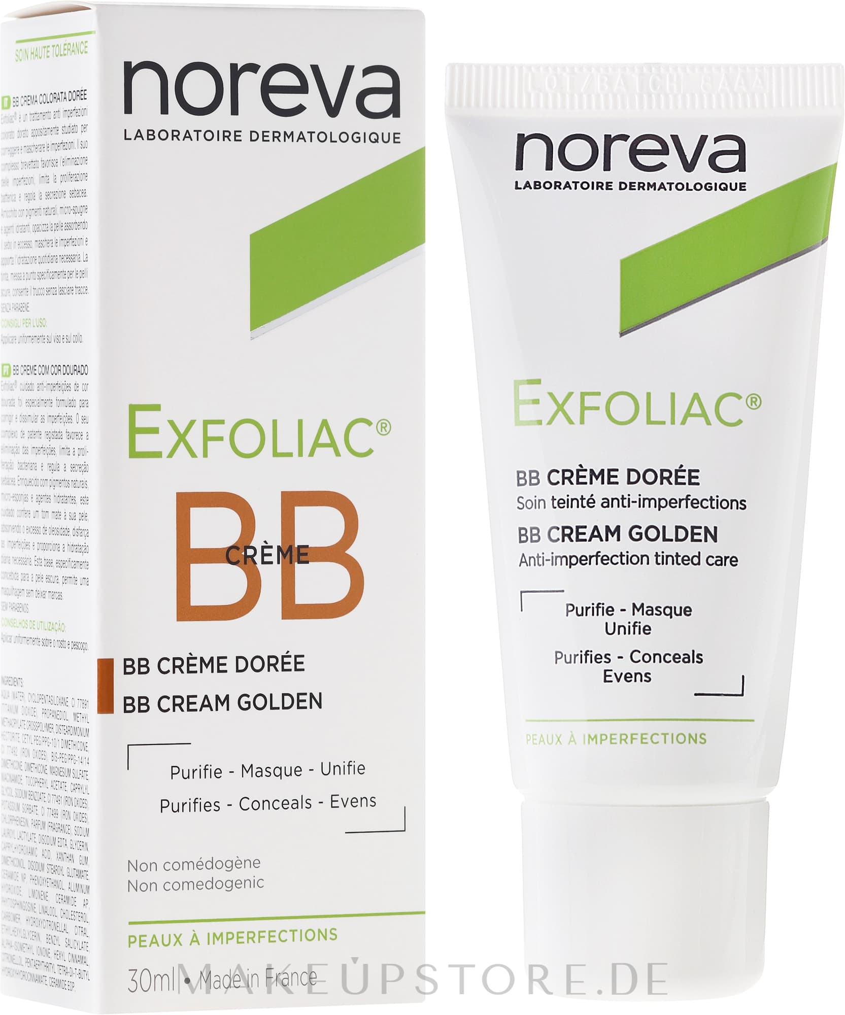 EXFOLIAC BB CREAM GOLDEN TINTED