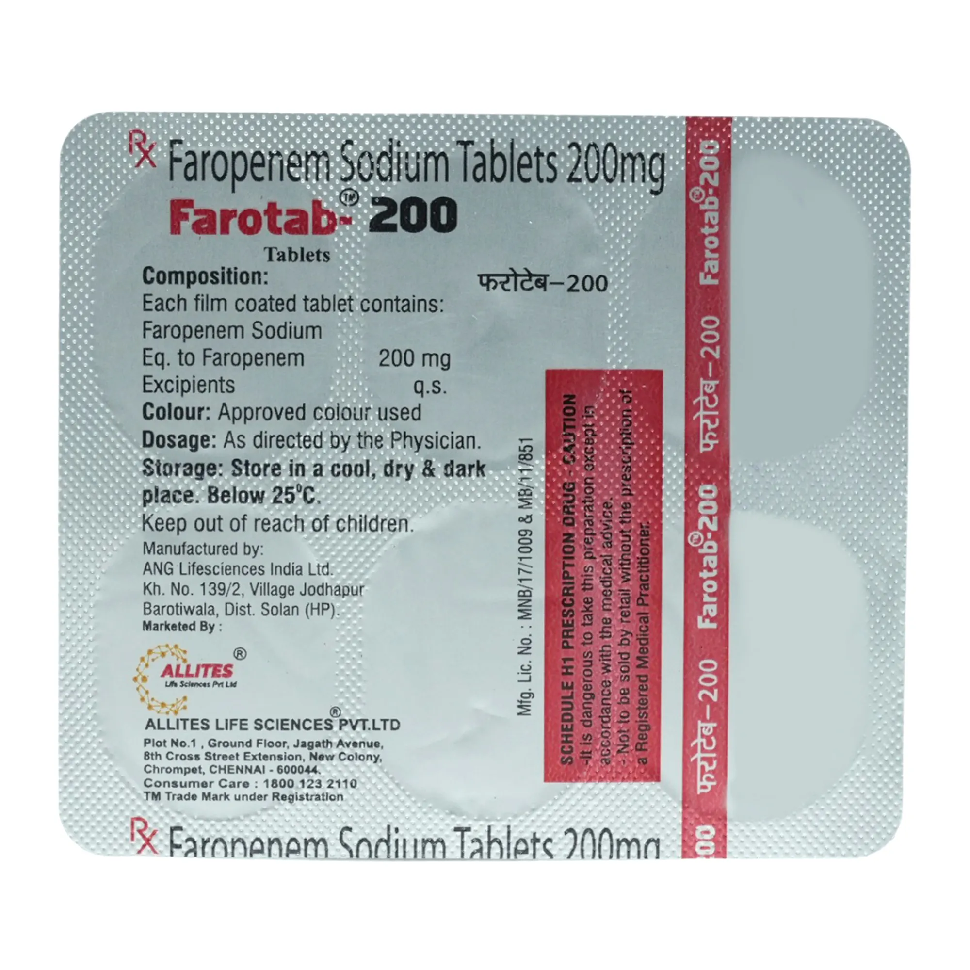 FAROTAB 200MG TAB 10`S