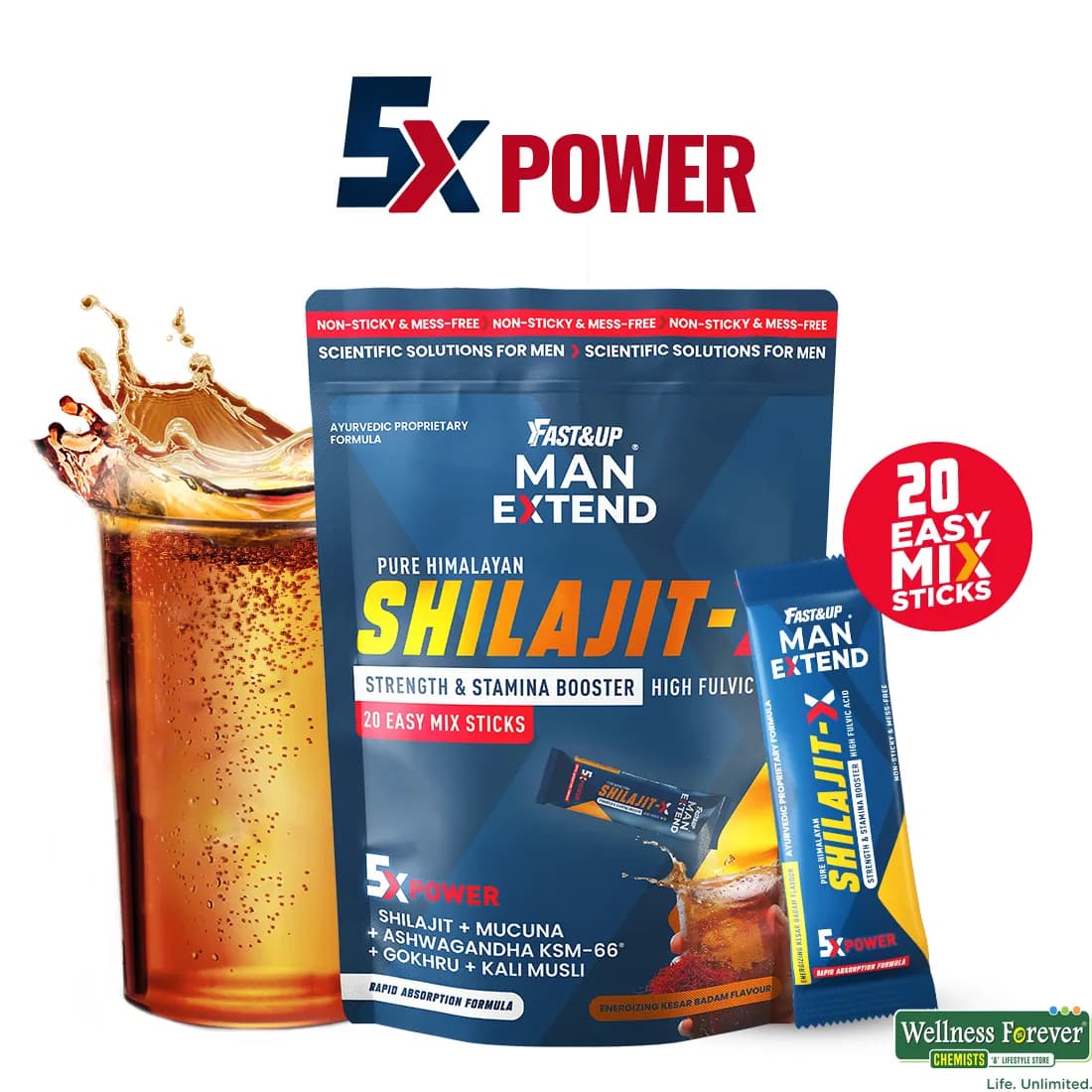 Fast And Up Man Extend Shilajit X Kesar Badam Powder
