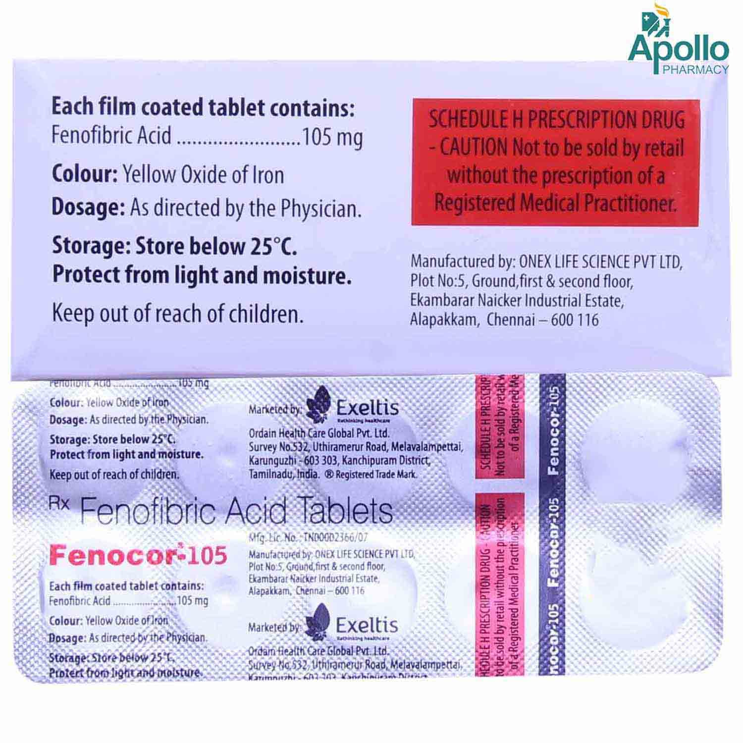 FENOCOR 105MG