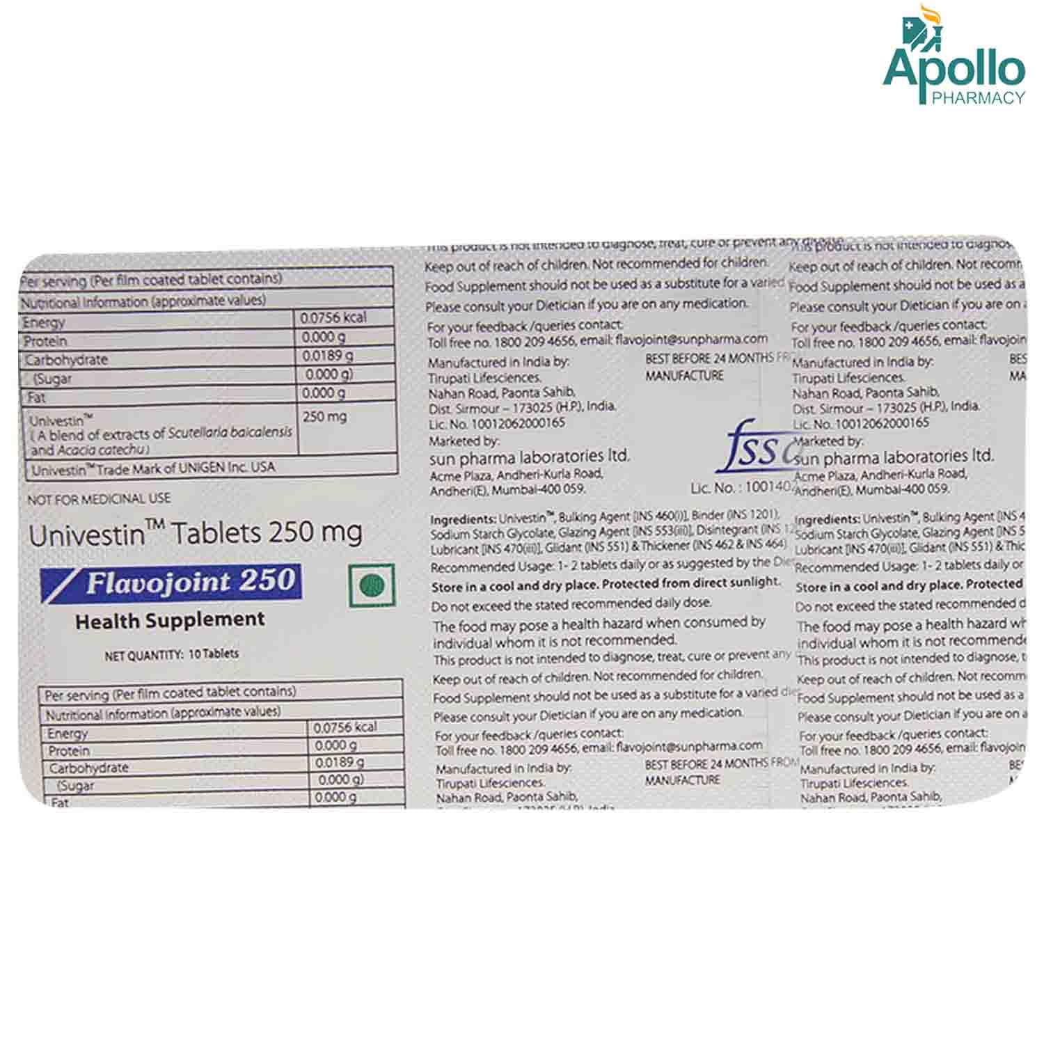 FLAVOJOINT 250MG