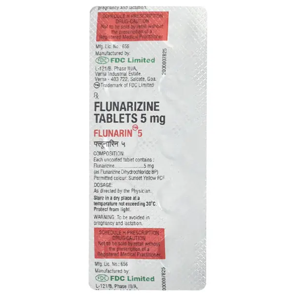FLUNARIN 5MG TAB