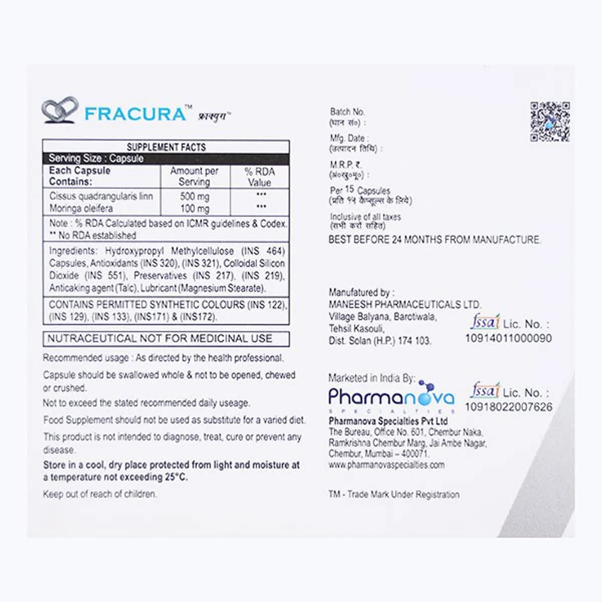 FRACURA CAP 15`S