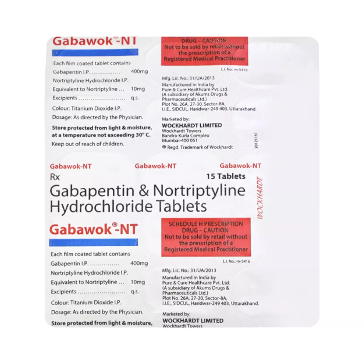 GABAWOK NT 400MG TAB