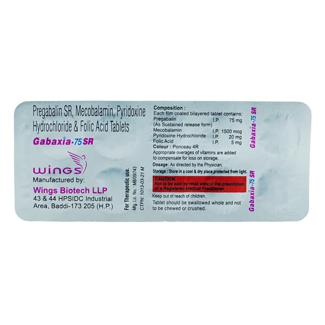 GABAXIA 75 SR TAB