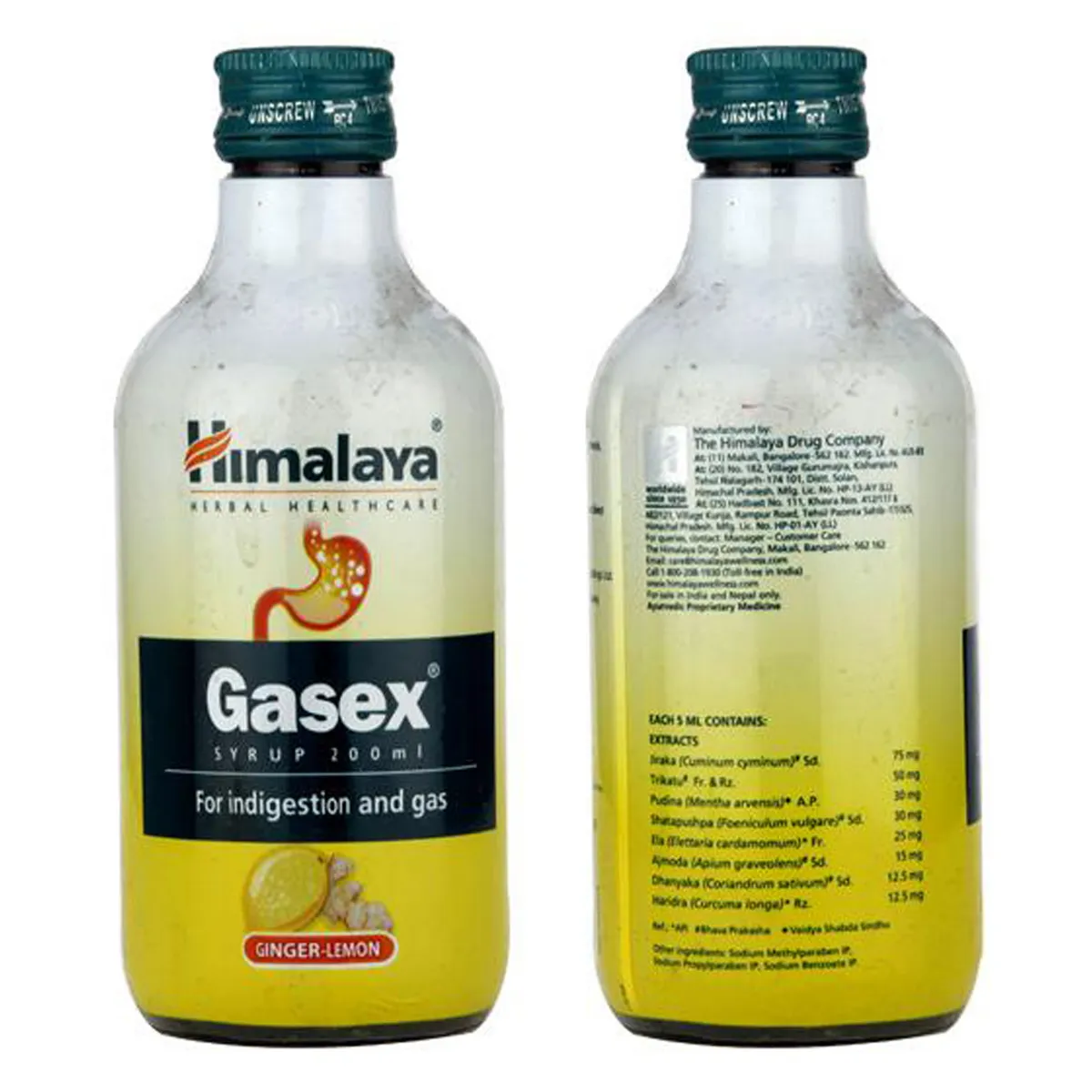GASEX GINGER LEMON SYRUP