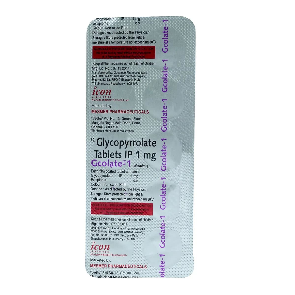 GCOLATE 1MG TAB