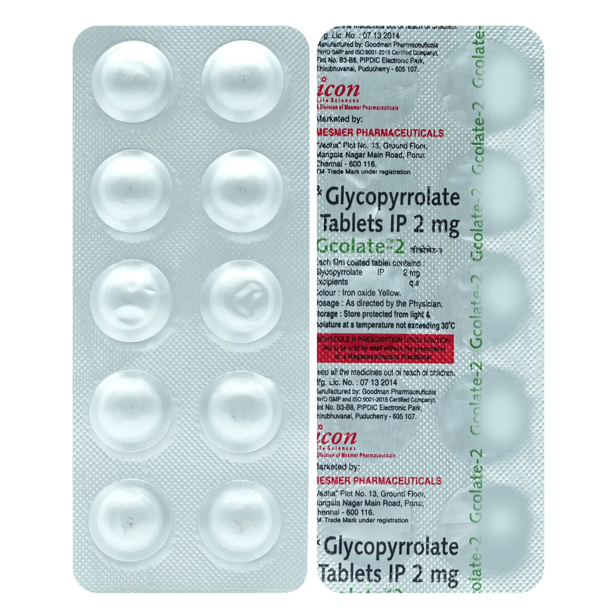 GCOLATE 2MG TAB