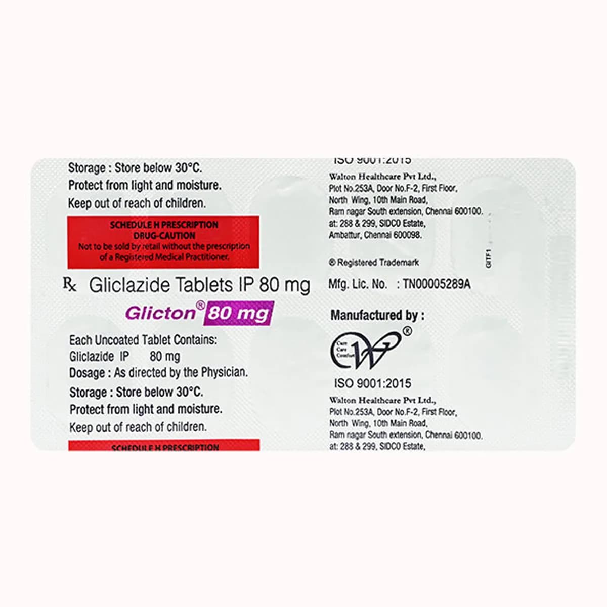 GLICLAFIN 80MG TAB