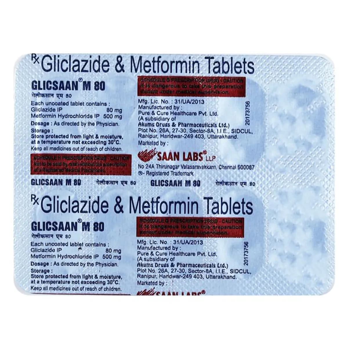 GLICSAAN 80 TAB