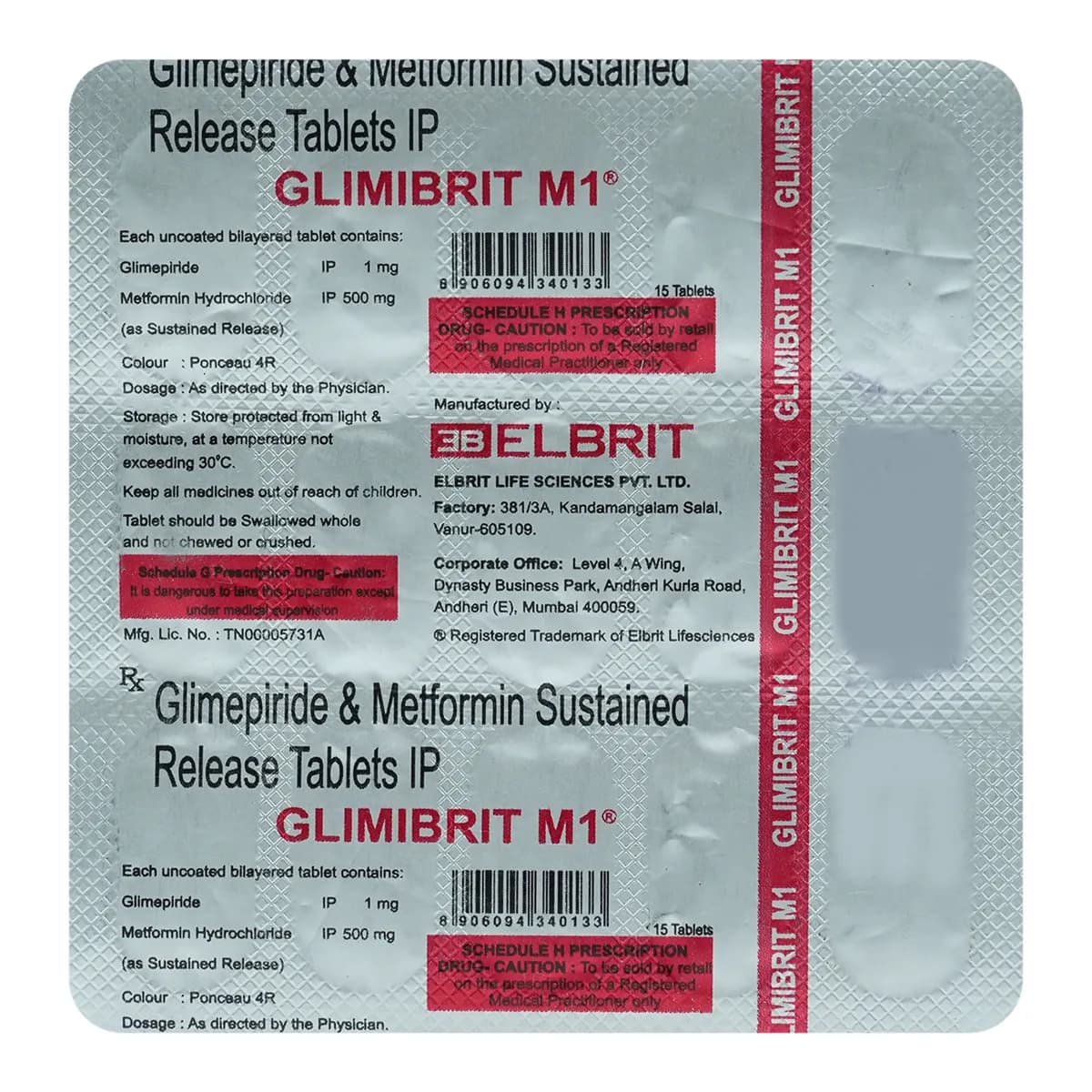 GLIMIBRIT M 0.5MG TAB
