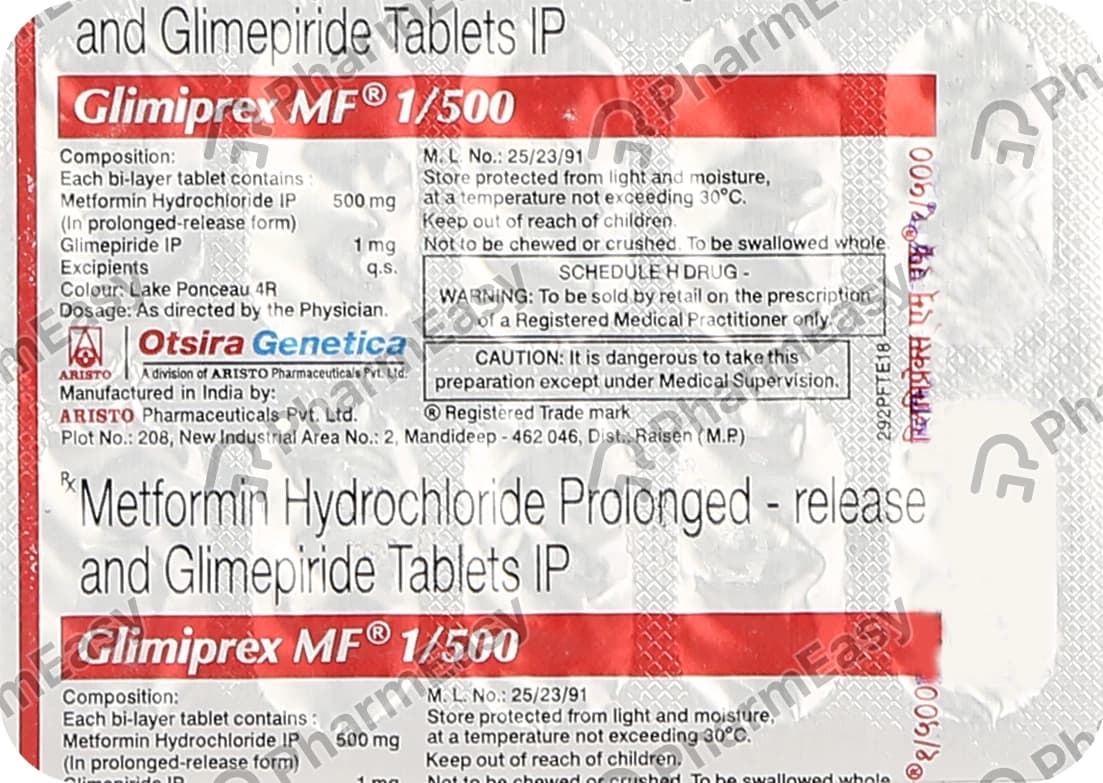 GLIMIPREX MF 1/500MG TAB