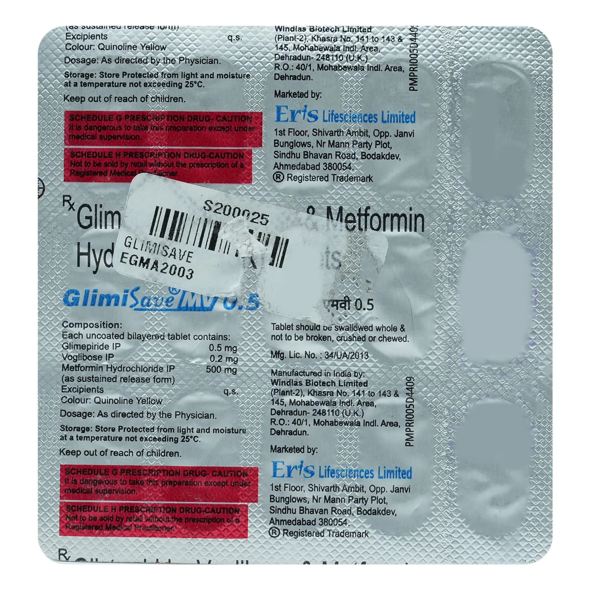 GLIMISAVE MV 0.5 TAB